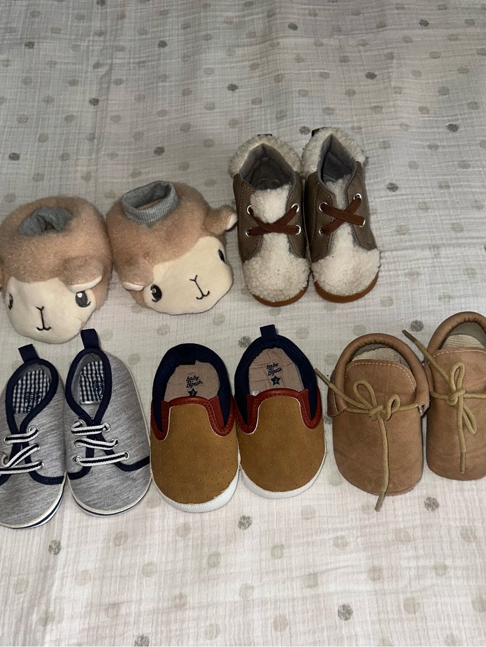 Assorted Kids Slip-On and Bootie Shoe Set in Brown and Tan